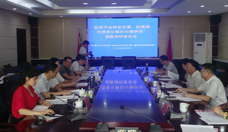 北冰院長參與“政府平臺(tái)轉(zhuǎn)型發(fā)展，助推隱性債務(wù)化解的對策研究”課題調(diào)研座談會(huì)